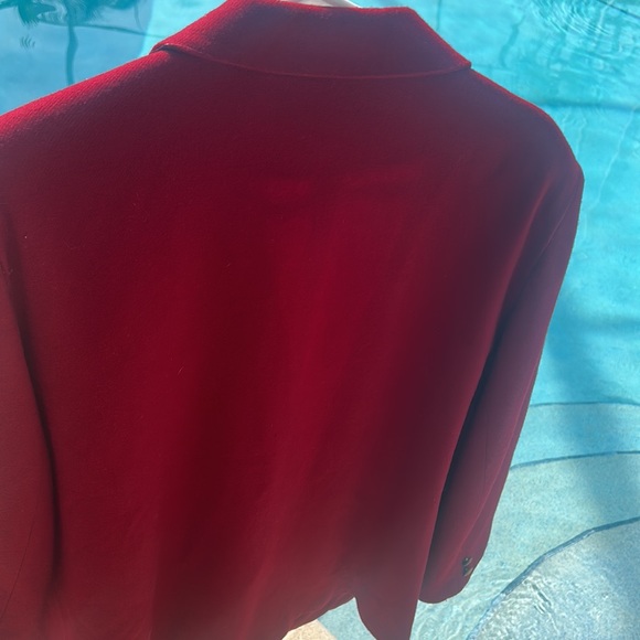 Appleseeds Red 100% Wool Blazer Coat Jacket Gold Buttons 22W EUC VTG Y2K Classic - Picture 15 of 17